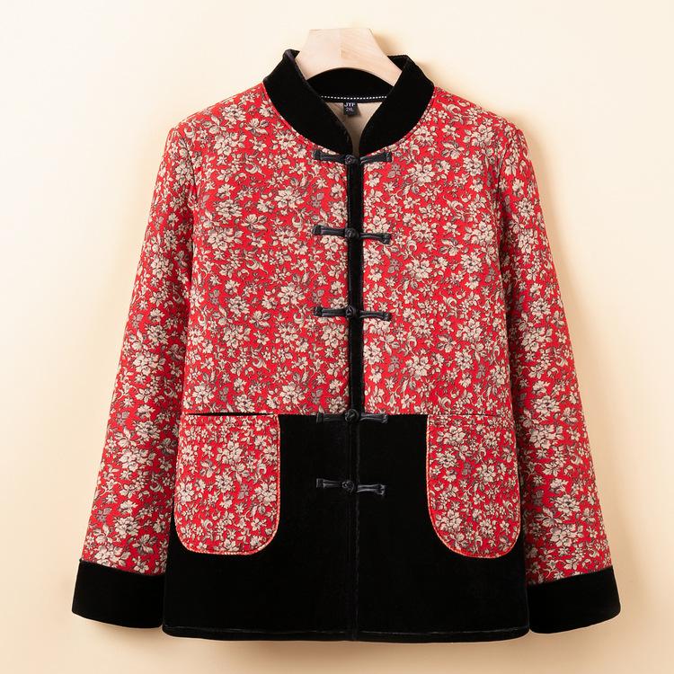 Neuer chinesischer warmer Mantel Oma Kamelhaar Baumwolljacke Kleidung für alte Damen Winterkleidung für ältere Menschen Baumwolljacke Damen Mutter.