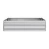Galvanized Raised Garden Bed, 2400 X 1200 X 620 Mm, Rectangular Metal Planter Box Kit Outdoor, Bottomless Elevated Planting Box with Gloves, Alu-Zinc,