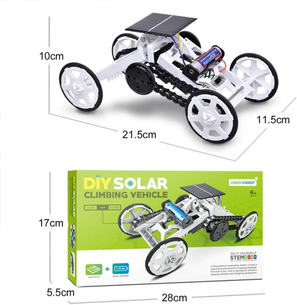 Non-Toxic Solar Toys Solaire Robot Solar Energy Car Diy Educational Science Toys For Children Kids Technological Technology Science Kits
