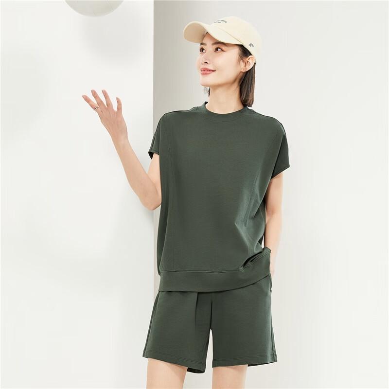 Giordano Women's Loose Fit Pure Cotton Raglan Short Sleeve T-shirt