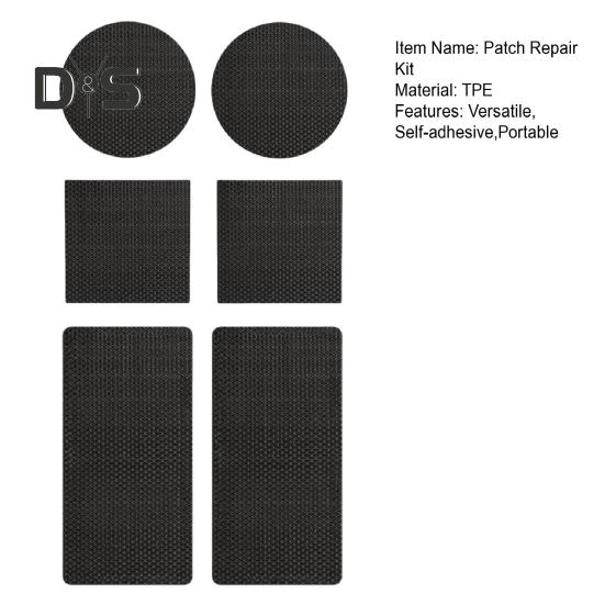 6Pcs/Set Trampoline Patch Repair Kit Self-Adhesive Round Square Rectangular Patches for Repairing Holes Tears In Trampoline Mat