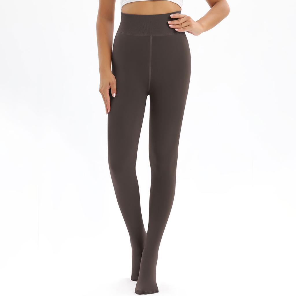 Nessaj Winter Women Leggings High Elasticity Plus Size Tights Plus Velvet Leggings With Socks 320g