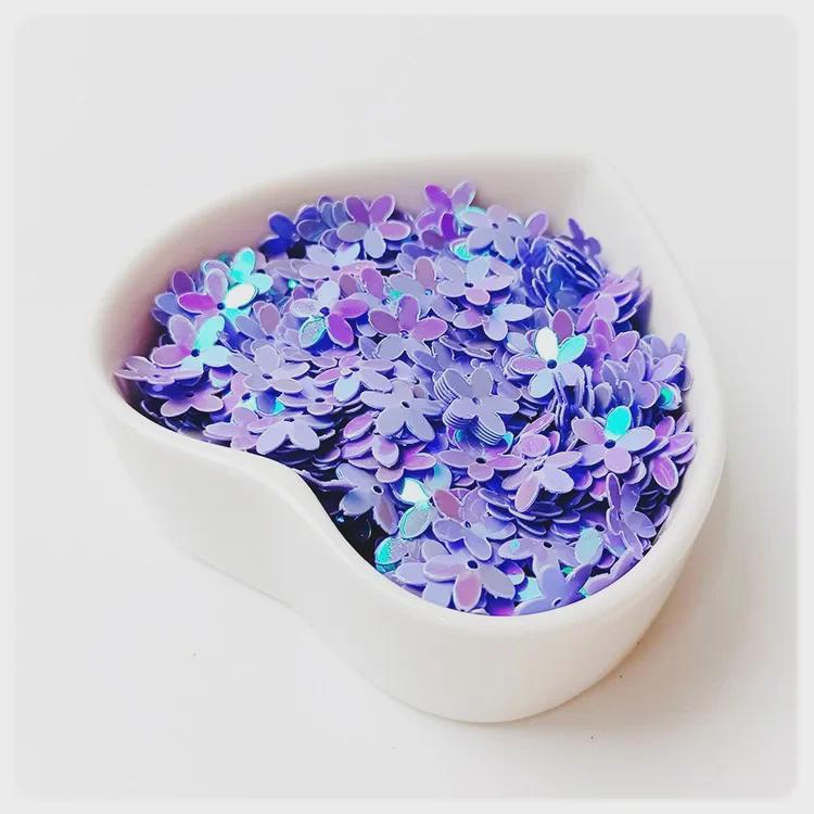 Yaleduo 10mm Wklęsła Koralik Śliwkowy Pięciopłatkowy Cekin do DIY Kostiumów Dziecięcych i Haftu.