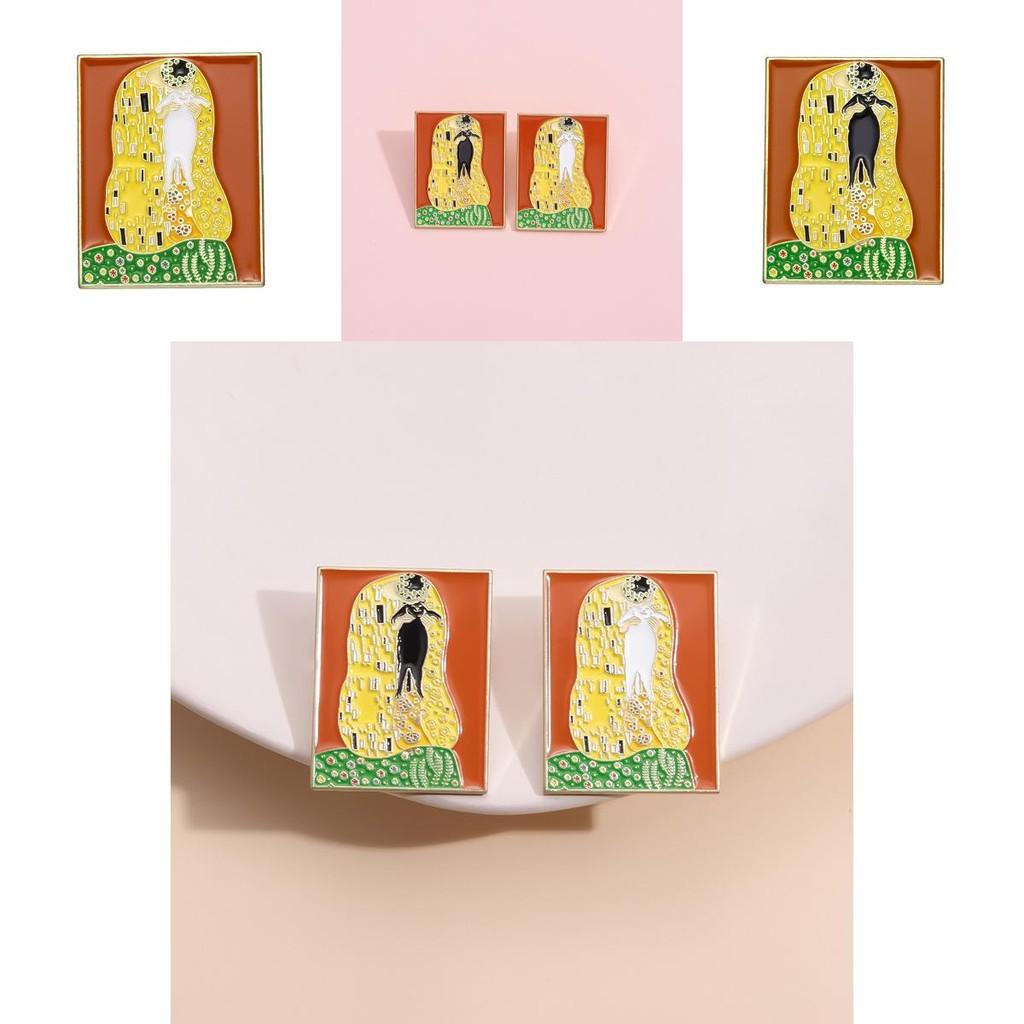 Trendy Geometric Cartoon Brooch With Vivid Colors Perfect For Fashionable Outfits