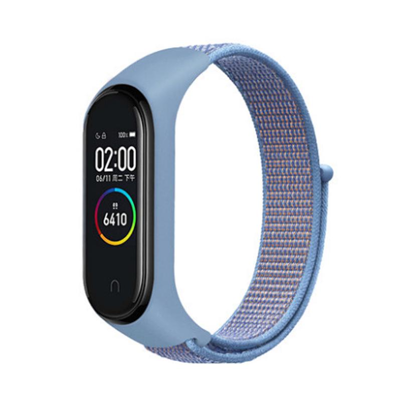Nylonschlaufe für Xiaomi Mi Band 9 8 7 4 3 5 6 Smartwatch Armband Sport Correa Atmungsaktives Ersatzarmband an Miband 6 8 Armband