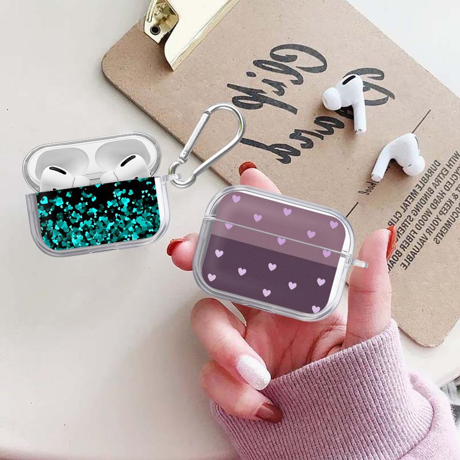 Clear Earphone Cases Cover Case For Airpods 3 Pro Pro2 Pro3 2 1 4 Cartoon Heart