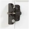 Black Color Outdoor Door Lock Nylon Material Spring Loaded Self-Locking Door Kit 2 Sided Locking Durable Non-rusting