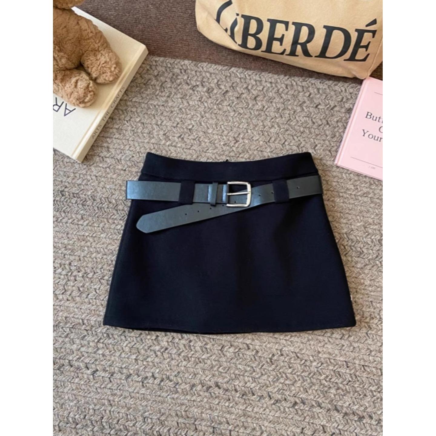 High-Waisted Wool Blend Midi Pencil Skirt for Women, Gray, Flattering for Fuller Figures, Versatile for Spring and Autumn XL