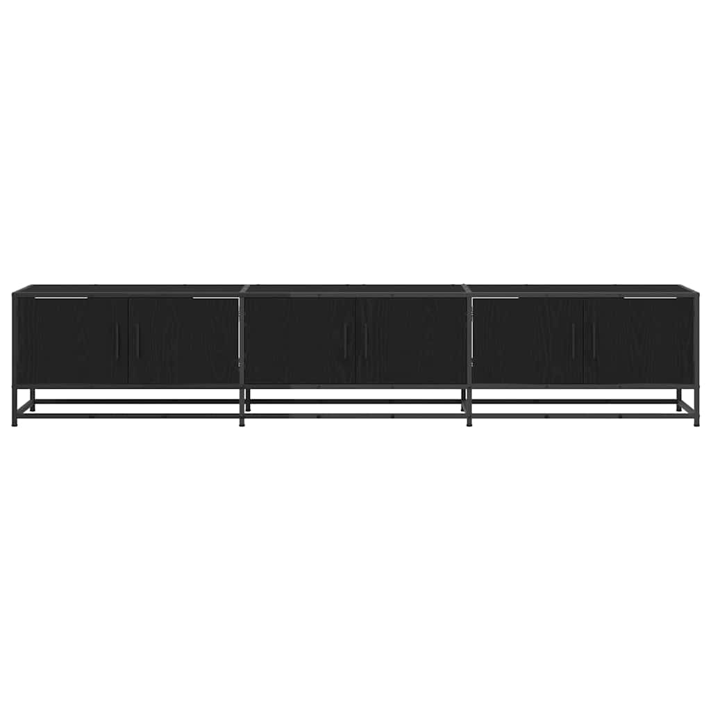 TV Units 2 Pcs Black Oak Look 210 X 35 X 41 Cm