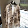 Old Qian Feng Cashew Nut Silk Scarf Women'S Spring, Autumn Winter Collocation Baotou Neck Protector Hanging Beard Ethnic Style Scarf Cardigan Shawl