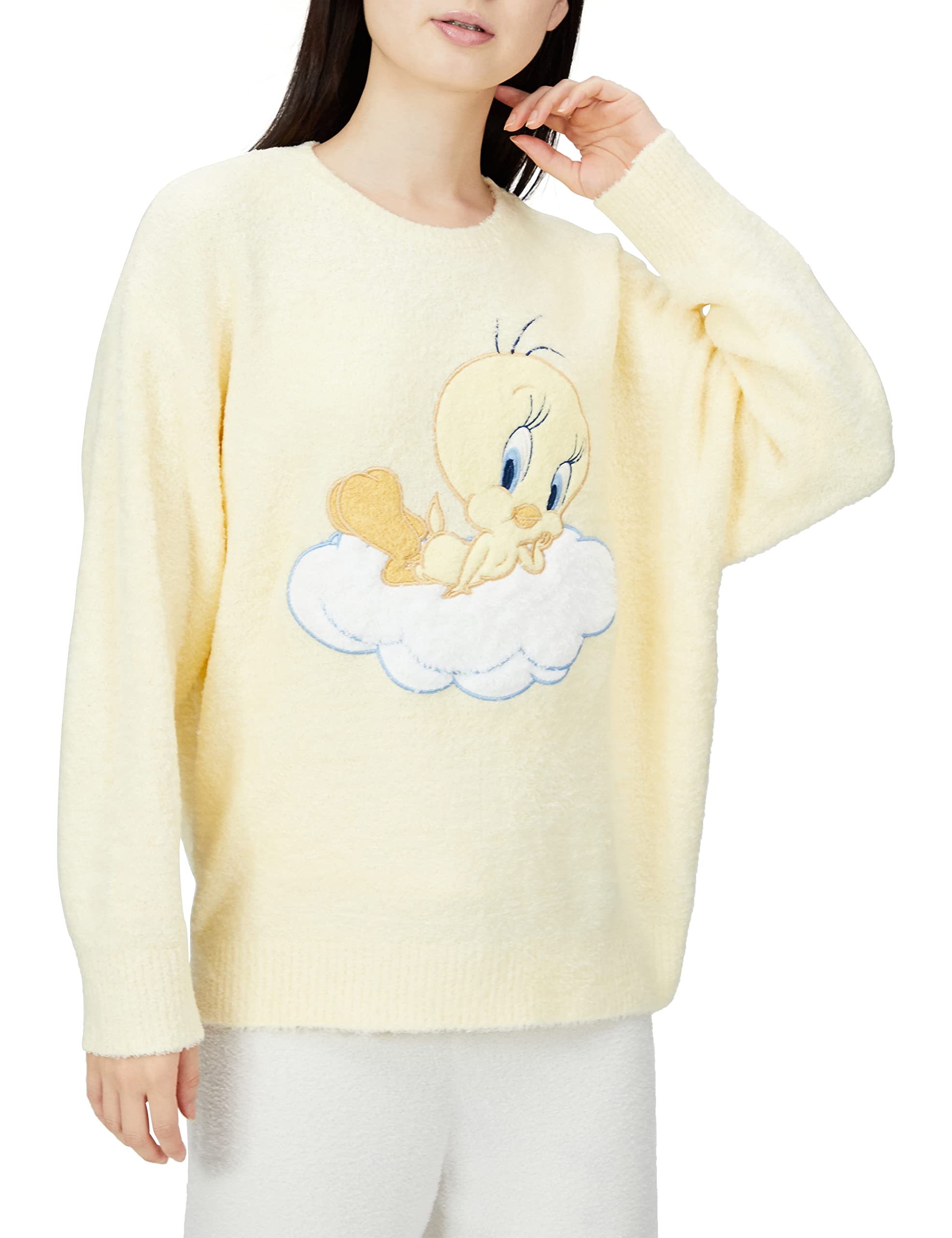 

Snidel Home TWEETY Jacquard Knit Pullover SHNT224046 YEL F Women s