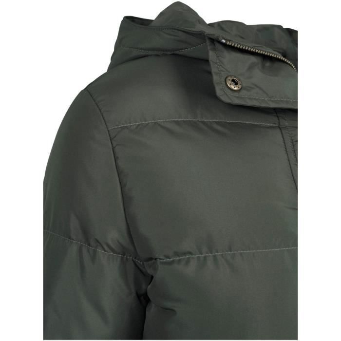 Veste d'hiver - Urban Classics - Hooded Puffer - Vert - 100% polyester - Poches latérales