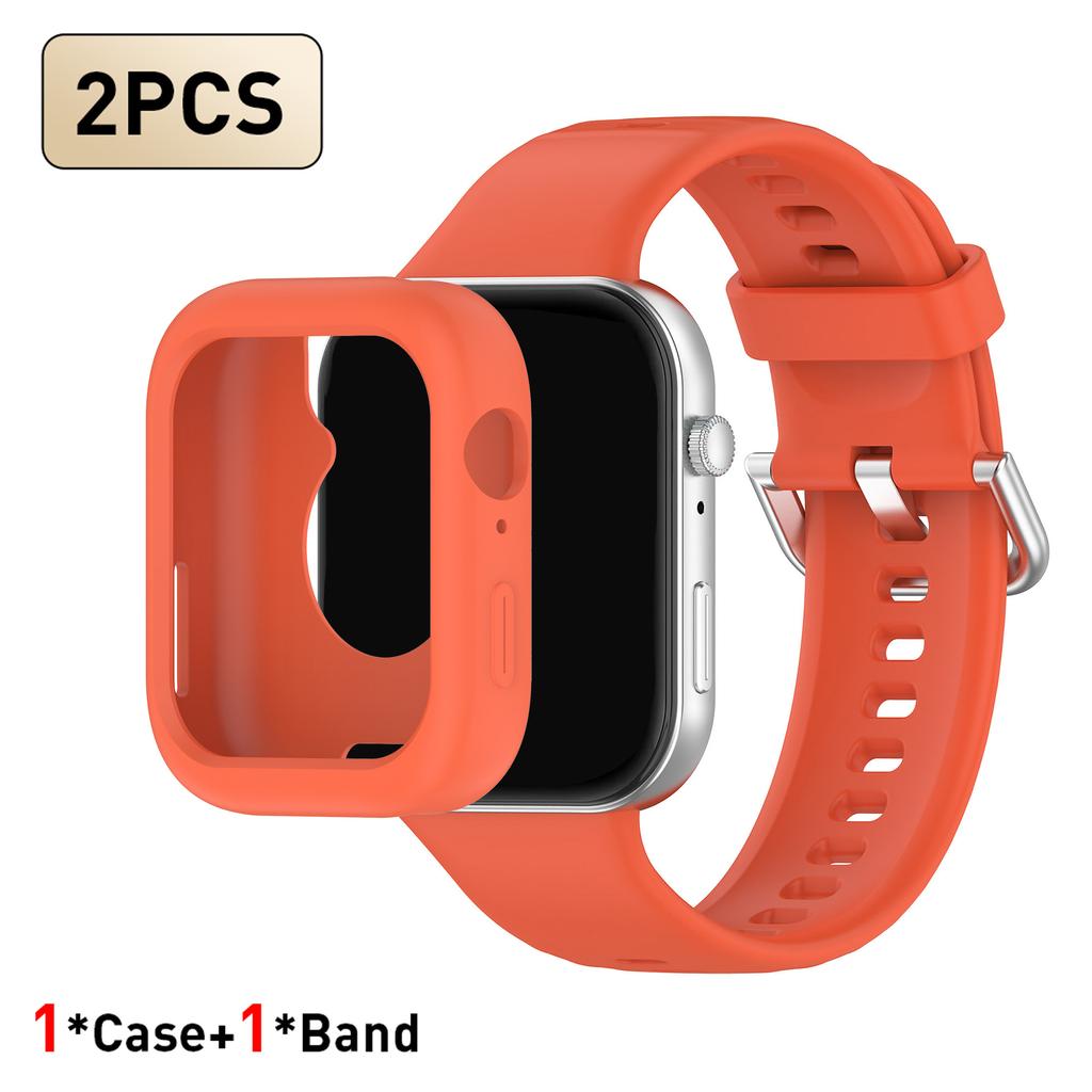 2pcs Protective Case + Strap Set for Huawei Watch Fit3 Quick-Release Sport Band Soft Anti-Fall Breathable Cover Lightweight