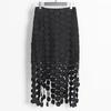 2025 Summer Embroidered Tassel High-End Women’s Wrap Skirt In Solid Colors
