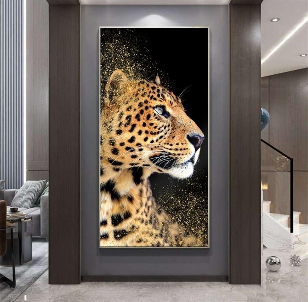 Modern Animal Leopard Canvas Oil Painting Posters and Prints Nordic Wall Art Pictures for Living Room Home Decoration Cuadros