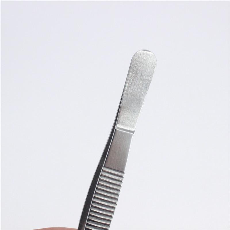 304 Stainless Steel Pointed Tip Dissection Tweezers - 125mm, Serrated for Medical and Laboratory Use