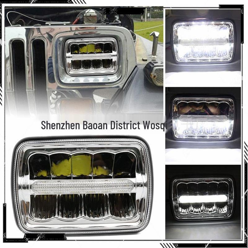 5x7 LED Square Headlight for Jeep, 6x7 Truck, Off-Road Van, Modified H4 High/Low Beam