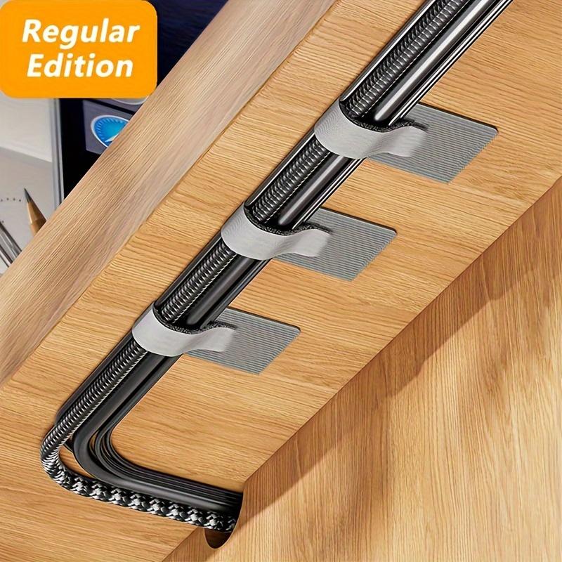 20pcs Polyamide Self-Adhesive Nylon Wire Clips, Under Table Cable Organizer Straps, Multi-Purpose Cord Holder for Home Office Supplies, Cord Clips