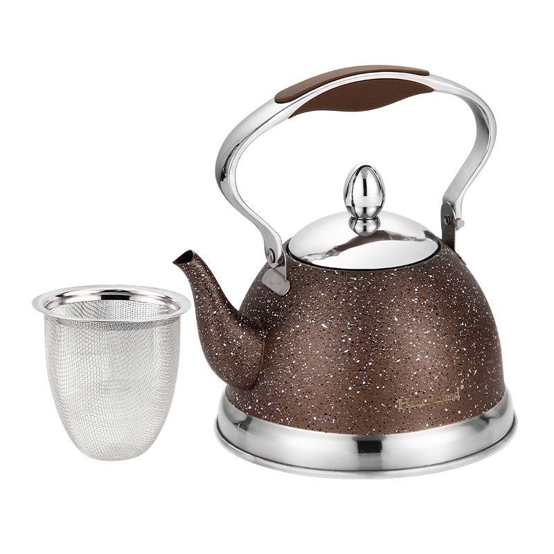 

Новый модный чайник из нержавеющей стали с открытым пламенем, 1 л, для кипячения воды, с фильтром