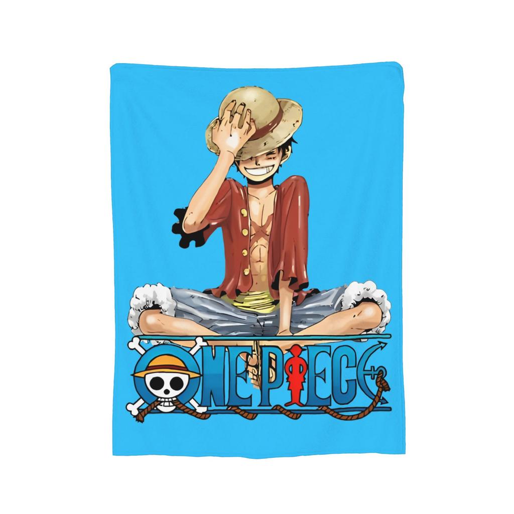 Luffy Anime  Fleece Throw Blanket Luffy Zoro Sanji Blankets for Bed Car Super Soft Bedding Throws,