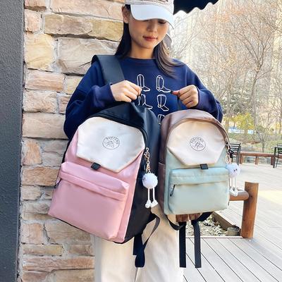 High Value Backpack Japanese Splicing Girl College Style Schoolbag Boys and Girls High School Students Junior High School Students Backpack