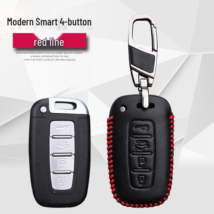 Genuine Leather Car Key Cover for Hyundai Mistra, Elantra, Tucson, IX35, IX25, Sonata 9, Verna