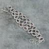 Pink Kunzite Gemstone Handmade 925 Sterling Silver Bracelet 7-8" M-297