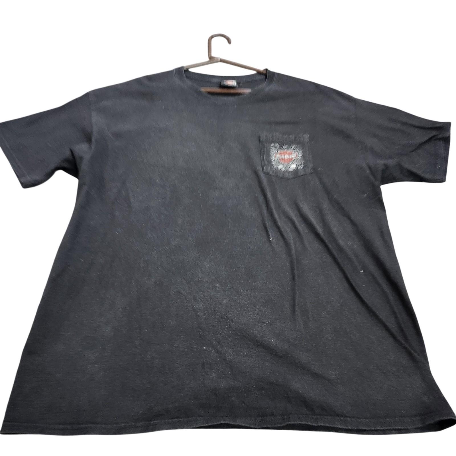 Harley-Davidson Shirt Mens 2XL Black Alamo City Pocket Graphic Tee Biker Texas Unisex T-Shirt XXL