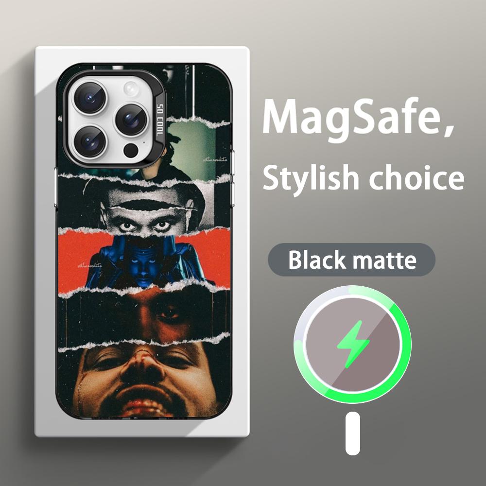 

Fashion cool weeknd poster singer Phone Case Magnetic IMD Colorful Silver case for iPhone 17 16 15 14 13 12 Pro Max iPhone 16 Plus