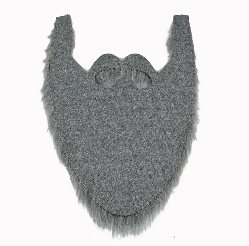 Christmas Party Fake Beard: 1pc Long Fluff, DIY Costume Props, Mustache