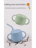 Tazza da allenamento in silicone Panda per bambini: Tazza anticaduta con cannuccia