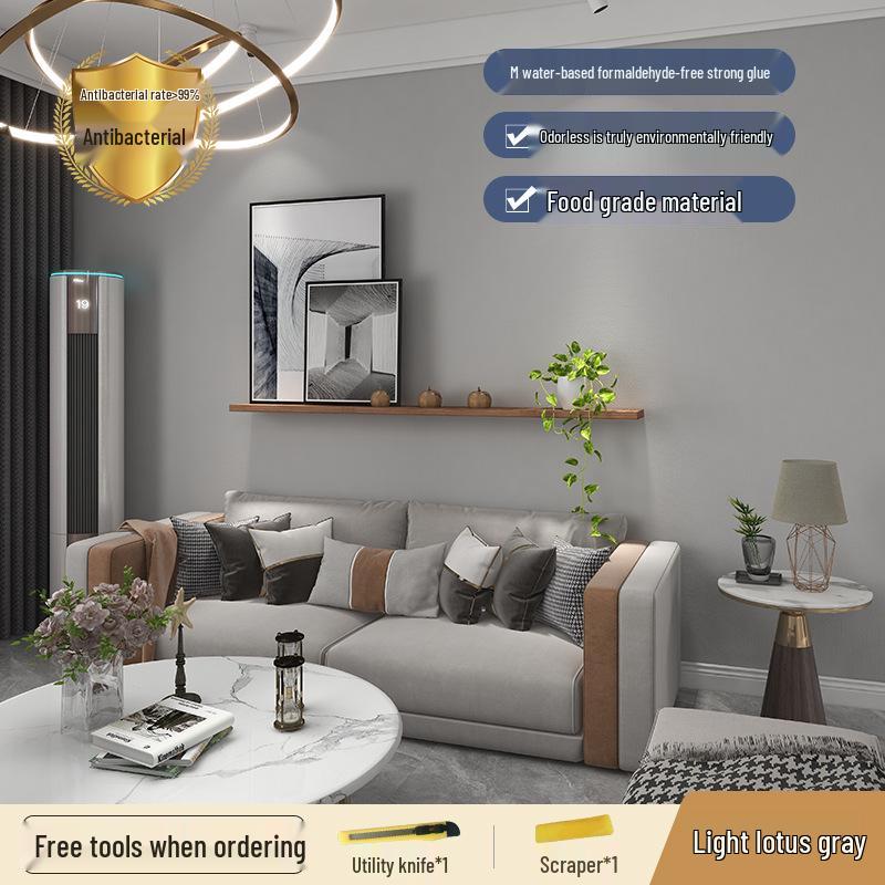 Morandi Solid Color Self-Adhesive Chinese Style Wall Stickers for Dorms and Bedrooms
