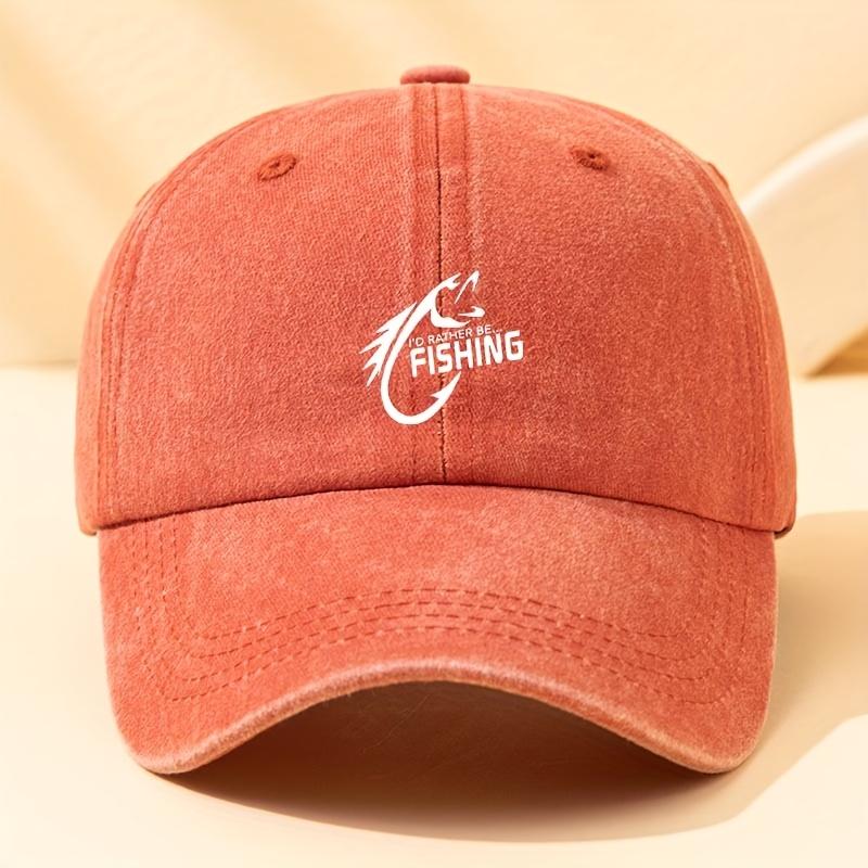 Fishing printed baseball cap, outdoor dad truck driver hat, sun protection and sun shading multifunctional