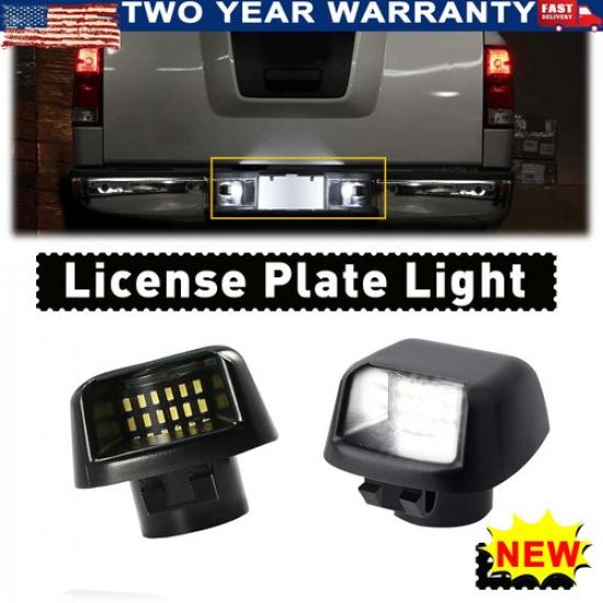 Fit Nissan Frontier 1 License Light Pair Rear Plate Housing Bumper Lamp Cover