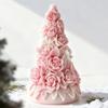Rose Christmas Tree Silicone Candle Molds Baking Mould for Epoxy Resin Making Candle Soap Chocolate Home Decoration