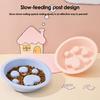 Dog Slow Feeder Bowl, Non-Slip Pet Feeding Bowl, Raised Paw Print Design, Anti-choke Pet Food Dish for Cats And Dogs