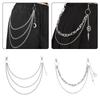 Punk Jeans Pants Chain Edgy Chain Punk Halloween Charm Waist Wallet Chain Grunge Belt for Hip Hop Accessories