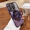 Applicable To Apple 16promax Mobile Phone Case New IPhone 15PM Magnetic Bracket 12 Rhinestone Edge 13 Flash Powder 11