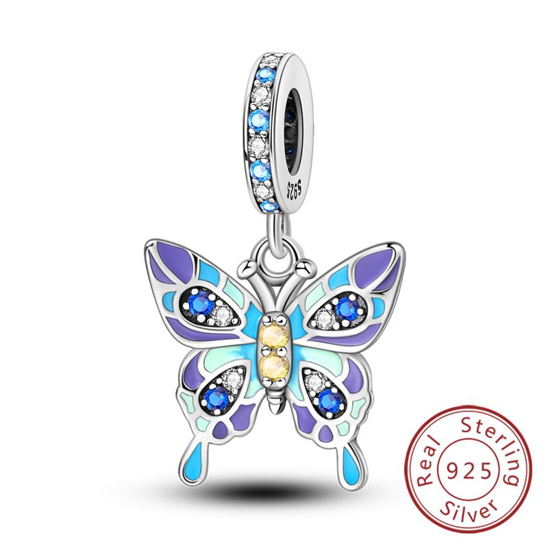 Original Charms Beads Pendan Copper Firefly Bee Butterfly Hummingbird Charm For Bracelets Charm Women Jewelry Gift