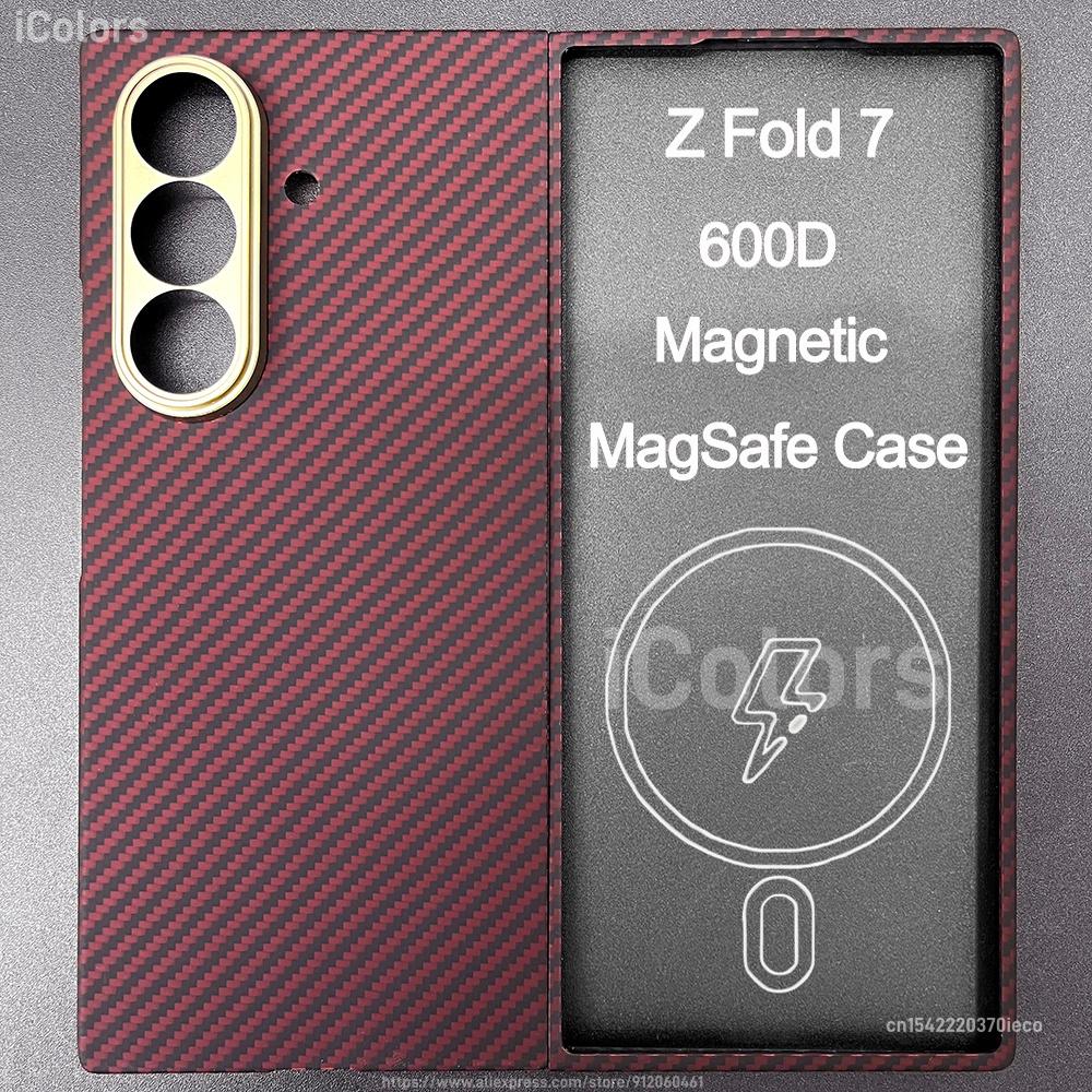 Magnetic MagSafe Case  for Samsung Galaxy Z Fold 7 W26 Aramid Carbon Fiber Cover Ultra-Thin Lightweight Armor Protective Cover