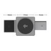 Stazione di Ricarica Wireless Magnetica 3 in 1 Qi2 per iPhone 12/13/14/15/16/17 Apple Watch AirPods Ricarica Rapida 15W