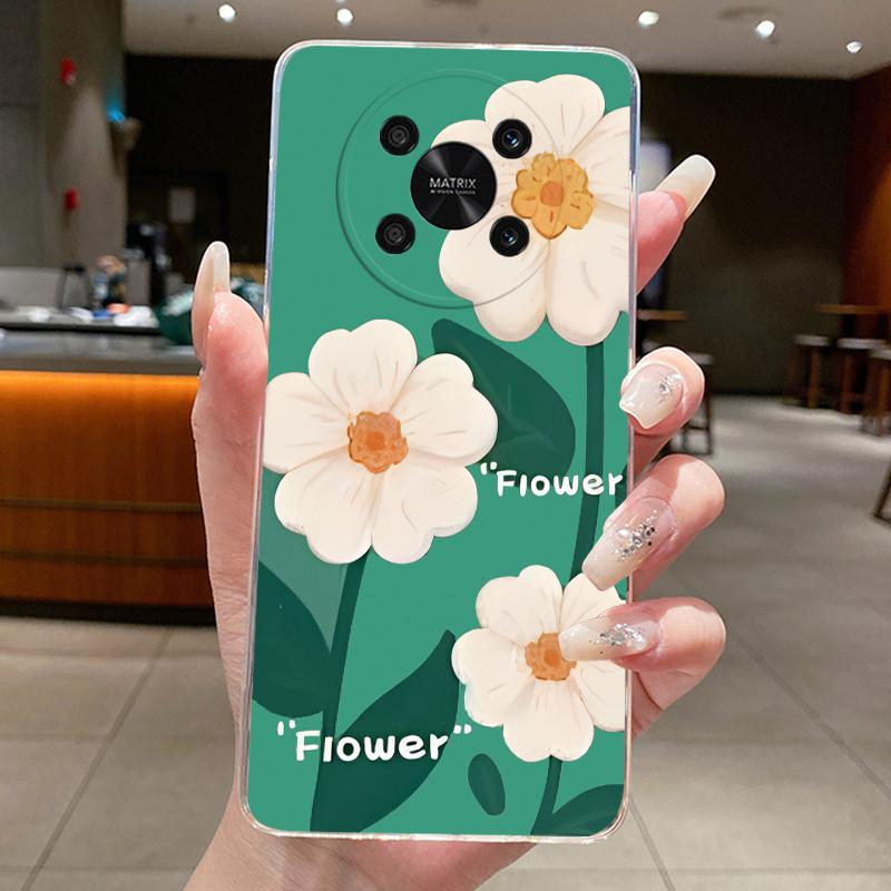 For Honor X9 Case HonorX9 4G 5G Elegant Luxury Butterfly Flower Printing Soft Silicone Clear TPU Protective Cover Phone Cases