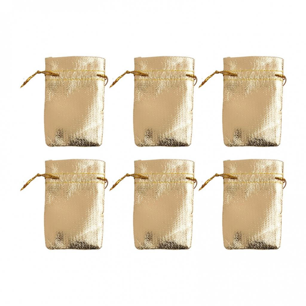 50pcs Gold Silver Organza Bags Star And Moon Drawstring Gifts Halloween Favours