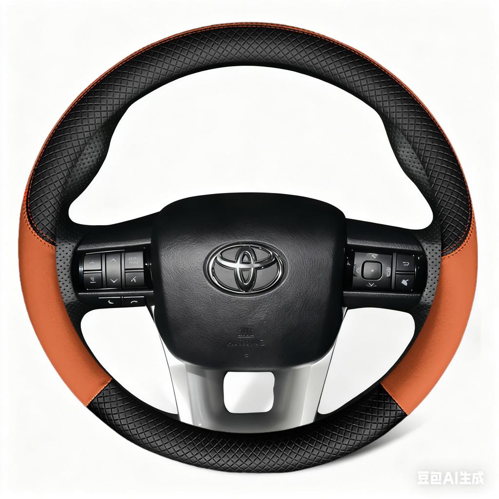 Car Steering Wheel Cover Artificial Leather For Toyota Fortuner Hilux 2015-2021 Steering-Wheel Cover Wrap Auto Interior