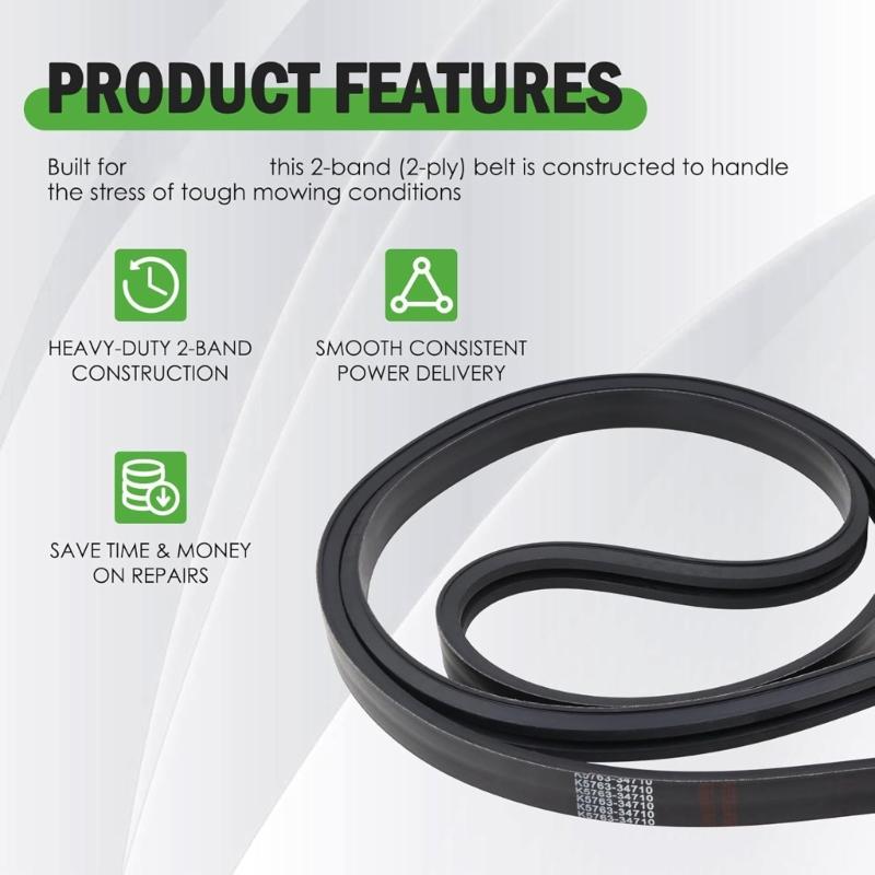 Mower Deck Band Belt For RCK60 RCK60B 60Inch Mower Deck Direct Replacement K5763 34710 Restores Cutting Performances