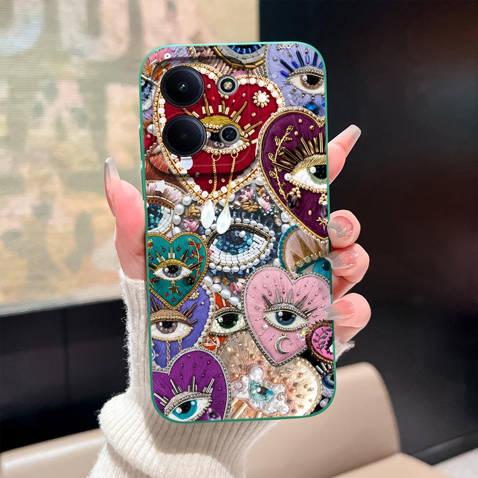 Case For Xiaomi Redmi 15C 14C 13C 12C Brilliant Flower Mountain Shockproof Protective Fashion Cover For Redmi15C Redmi14c Coque