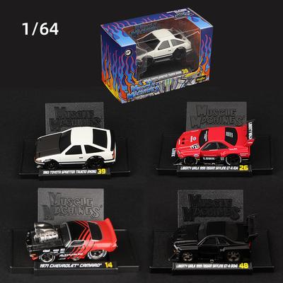 Maisto 1:64 Muscle Machines Car Model Alloy Miniature Diecast Vehicles Toy Chevrolet Camaro Nissan Gtr Toyota Ae86