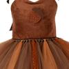 Breathable Princess Dress for Girls, Dressed As A Squirrel, with Tutu Skirt Christmas.