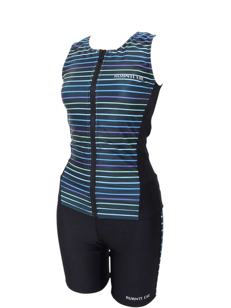 

Fitness Body Large Top and Bottom 17LL [AQUAFAIRY] Women s Swimsuit, Separate, Covering, Sleeveless, Zipper, Size, Set, NS88321-BL,