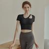 Direct Supply, Yoga with Chest Pad, Beautiful Back T-shirt, Slim Fit and Thin, Nude Fitness Sports Running Long-sleeved Top